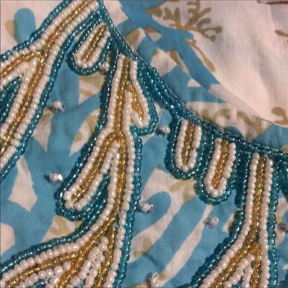 Barbara Gerwit Jacquard tunic, hand beaded. NWT - Picture 2 of 8